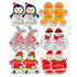 Epielle Christmas Holiday Character Sheet Mask Assortments - Santa, Reindeer, Snowman, Elf, 12pk for Spa Gifts