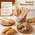 Yuanan 200 23.2"X4.3"X1.6" 300 PCS Paper Bread Bag with Window, French Bread Bags with Seal Stickers Long Paper Breads