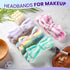 YGDZ Spa Headband for Washing Face, Fluffy Bow Makeup Headband Set for Women & Girls