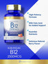 Carlyle Vitamin B12 Sublingual 2500 mcg - 250 Fast Dissolve Tablets, Cyanocobalamin Supplement with Folic Acid for