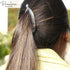 Parcelona French Effortless Mini Clear Clips, Pack of 2 Celluloid Clips for Thick Hair Ponytail Holder for Women