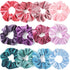IVARYSS 12 Pcs Velvet Scrunchies for Girls, Soft Ponytail Holders, Cute Colors Elastic Hair Bands for Teens