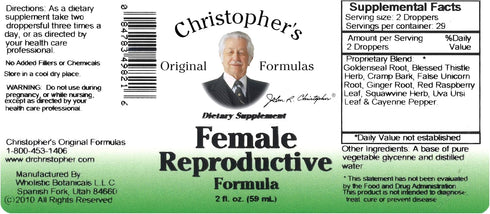 Dr. Christopher Female Reproductive Formula, 2 oz Liquid