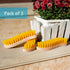Pack of 3 - Hard Bristle Scrub Brush - Stiff Bristle Brush for Cleaning, Heavy Duty Scrub Brush, Utility Hand Brush Set for Indoor and Outdoor, Nylon Scrubbing Brush
