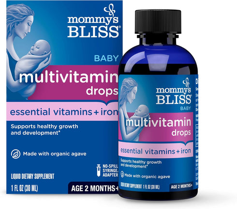 Mommy's Bliss Baby Multivitamin + Iron, Daily Essential Baby Vitamins for Immune