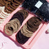 YANRONG 1159PCS Hair Accessories Set, Seamless Ponytail Holders, Variety Scrunchies for Thick Curly Hair, Brown