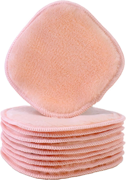Polyte Hypoallergenic Microfiber Fleece Makeup Remover Cloth, 5 x 5 in, 10 Pack, Light Coral