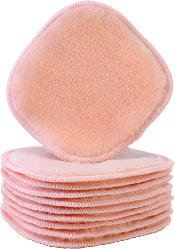Polyte Hypoallergenic Microfiber Fleece Makeup Remover Cloth, 5 x 5 in, 10 Pack, Light Coral