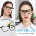 MARE AZZURO Computer Reading Glasses for Women - Blue Blocking Screen Light Readers 0 to 6.0 (Black, 125)