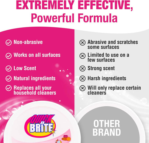 Quick N Brite All Purpose Cleaning Paste, True All Purpose Cleaner, Concentrated, 12 oz