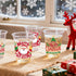 Jhfinely 50 12 oz Pcs Christmas Party Cups, Merry Christmas Clear Plastic Cups, Santa Claus Disposable Drinking Cup