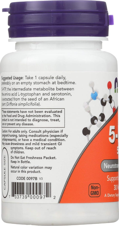 Now Foods 5-HTP, 30 caps / 50 mg (Multi-Pack)