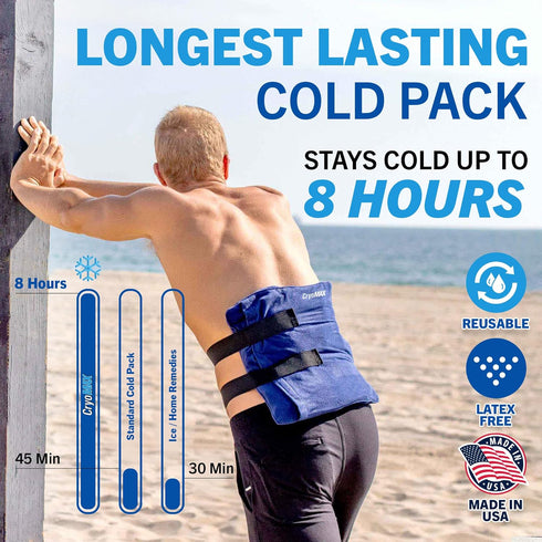 CryoMAX Reusable Cold Pack, Latex Free, 8 Hour Cold Therapy, Large, 12" x 12"