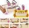Yeyeplum 8 Pcs Easter Bunny Money Holder Set Wooden Money Holders Cash Gift