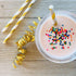 Navy Blue and Gold Foil Paper Straws, Stripe Chevron Solid, 100 Pack