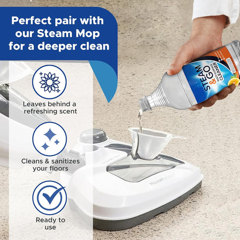 Steam and Go Multi-Purpose Cleaner - 32 oz Intense Degreaser, Deep Stain Remover, Odor Eliminator with Oxy Power for