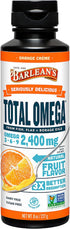 Barlean's Total Omega 3 6 9 Liquid Fish Oil Supplement with Borage and Flaxseed Oil, 2400 mg of Omegas - 8 oz