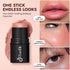 Organic Blush Tube, Rose - 100% Natural Vegan Cream Blush Sticks, Multi-Use Bronzer & Highlighter for Lips, Cheeks &
