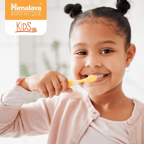 Himalaya Botanique Kids Toothpaste, Herbal Orange Flavor, Fluoride-Free, 4 Oz, 1 Pack, Gentle & Vegan