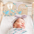 YOUAME Set Birth Announcement Wood Sign Board - Boy Under The Sea Newborn Footprint Milestone, Ocean Theme Hello World