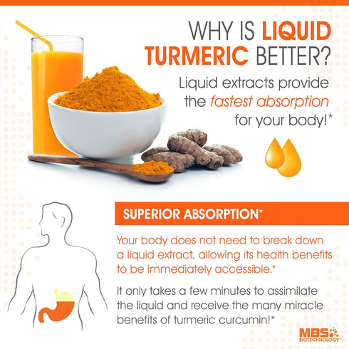 1100mg Liquid Turmeric Curcumin with Black Pepper Bioperine, 20oz Bottle, Superior Absorption for Joint Support, 45
