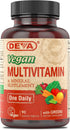 DEVA Vegan Multivitamin and Mineral Supplement - Once-Per-Day Formula with Greens, 90 Coated Tablets