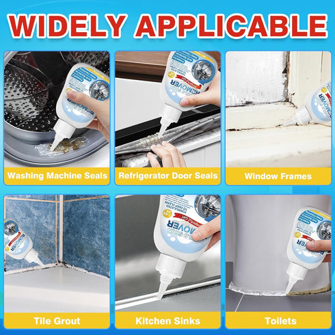 Mold Remover Gel Effective Washing Machine Cleaner for Gasket, Mold Stain Remover Gel for Bathroom, Grout, Tile