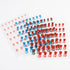 Rose Nail Stickers 8 Sheets Glitter Shiny Black Red Blue Pink Flower Design Self-Adhesive Nail Decoration