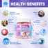 Sugar Free Probiotic Gummies - 60 Billion CFU, 11 Strains with Prebiotics Fiber for Digestive Health