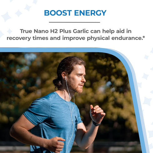 True Nano H2 with Garlic by H2 Universe - Molecular Hydrogen with Active Nanobubbles, 60 Capsules