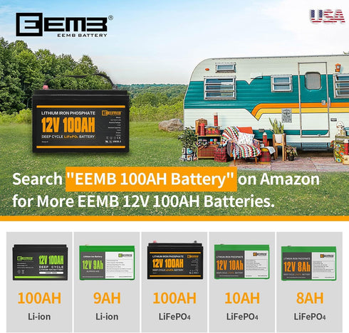 EEMB Lithium Polymer Battery Pack, 3.7V 820mAh 653042 Lipo Rechargeable with Wire JST Connector for Speaker and