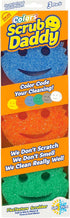 Scrub Daddy Color Sponges, Scratch-Free Multipurpose Dish Sponges for Kitchen, Bathroom, 3 Count