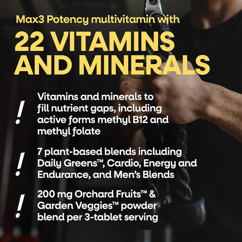 Max3 90 Natures Way Alive! Mens Potency Daily Multivitamin, High Potency Multivitamin for Men with B-Vitamins