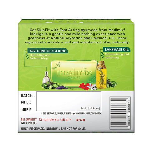 Medimix Ayurvedic Glycerine Soap, 3 x 125g
