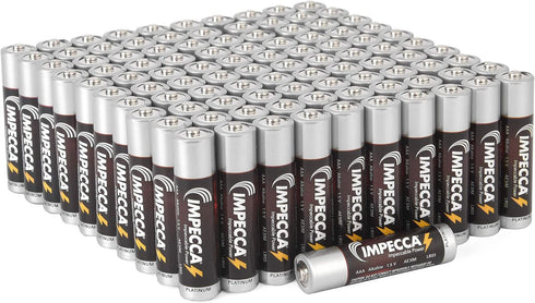 Impecca AAA Batteries High Performance Alkaline, Long Lasting Leak Resistant, LR3, Platinum Series, 16 Pack