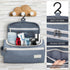 Pantheon Men's Toiletry Bag, Travel Wash Bag Hanging Dopp Kit for Bathroom Shower, Blue
