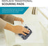 Skoy Scrub: 4-pack Reusable Non-Scratching Dish Scrubber for Kitchen and Household Cleaning, Dishwasher Safe