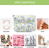 Quilted Cotton Cosmetic Bag 2Pcs Coquette Makeup Bag Travel Makeup Bag for Women Large Makeup Pouch Aesthetic Floral Cosmetic Pouch Toiletry Bag for Women Gift for Lover Daughter Sister Mom