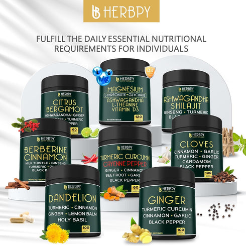 5in1 Ginger Supplement 7550mg - 100 Vegan Capsules for Digestion, Immune & Heart Health