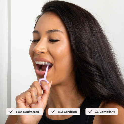 Pack 2 PUL of Reusable Clear Aligner Removal Tool Compatible with Invisalign, Removable Braces, Retainers & Trays