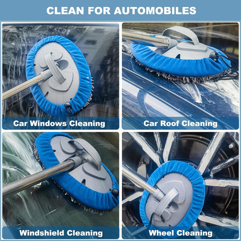 Longest 83'' Wall Mop, Detachable Pole, Ceiling Dust Mop, Baseboard Glass Duster Washer, High Reach Cleaning Tool