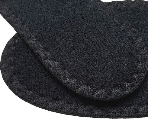 Happystep Cotton Terry Cloth Insoles, 1 Pair Black and 1 Pair White, Washable and Reusable, Women 7