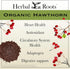 Herbal Roots Organic Hawthorn Berry Capsules - Extra Strength 1,200mg per Serving, 60 Vegan Capsules