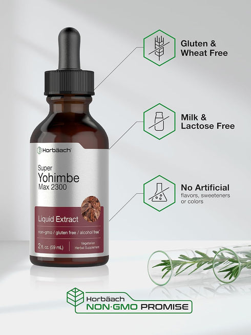 Horbaach Super Yohimbe Bark Extract | 2 Oz | Alcohol and Sugar Free Formula