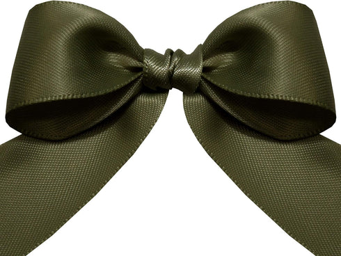 Morex Ribbon Double Face Satin Ribbon 7/8" X 50 YD, Deep Sage for Gift Wrapping and Wedding Gifts