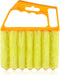 1 Piece Yellow Hand Held Cleaner Tool for Window Venetian, Washable Mini Cleaner Brush, 7 Finger Dusting Tool for Air