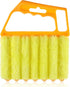 1 Piece Yellow Hand Held Cleaner Tool for Window Venetian, Washable Mini Cleaner Brush, 7 Finger Dusting Tool for Air