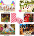 Red Striped Paper Bags, Mini Party Goody Bags for Kids Birthday Party Supplies (50 CT, 3.5×2.3×7 in)