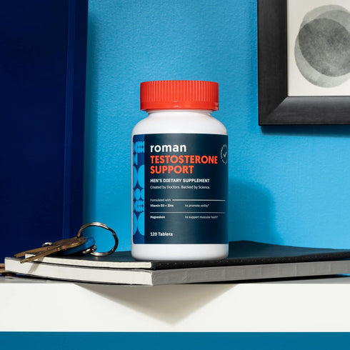 ROMAN Testosterone Support Supplement with Ashwagandha & Magnesium, 120 Tablets - Daily Nutritional Support