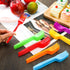 Tioncy 360 Pcs Rainbow Disposable Plastic Forks, Colorful Neon Cutlery for Picnics, Parties, Outdoor Events